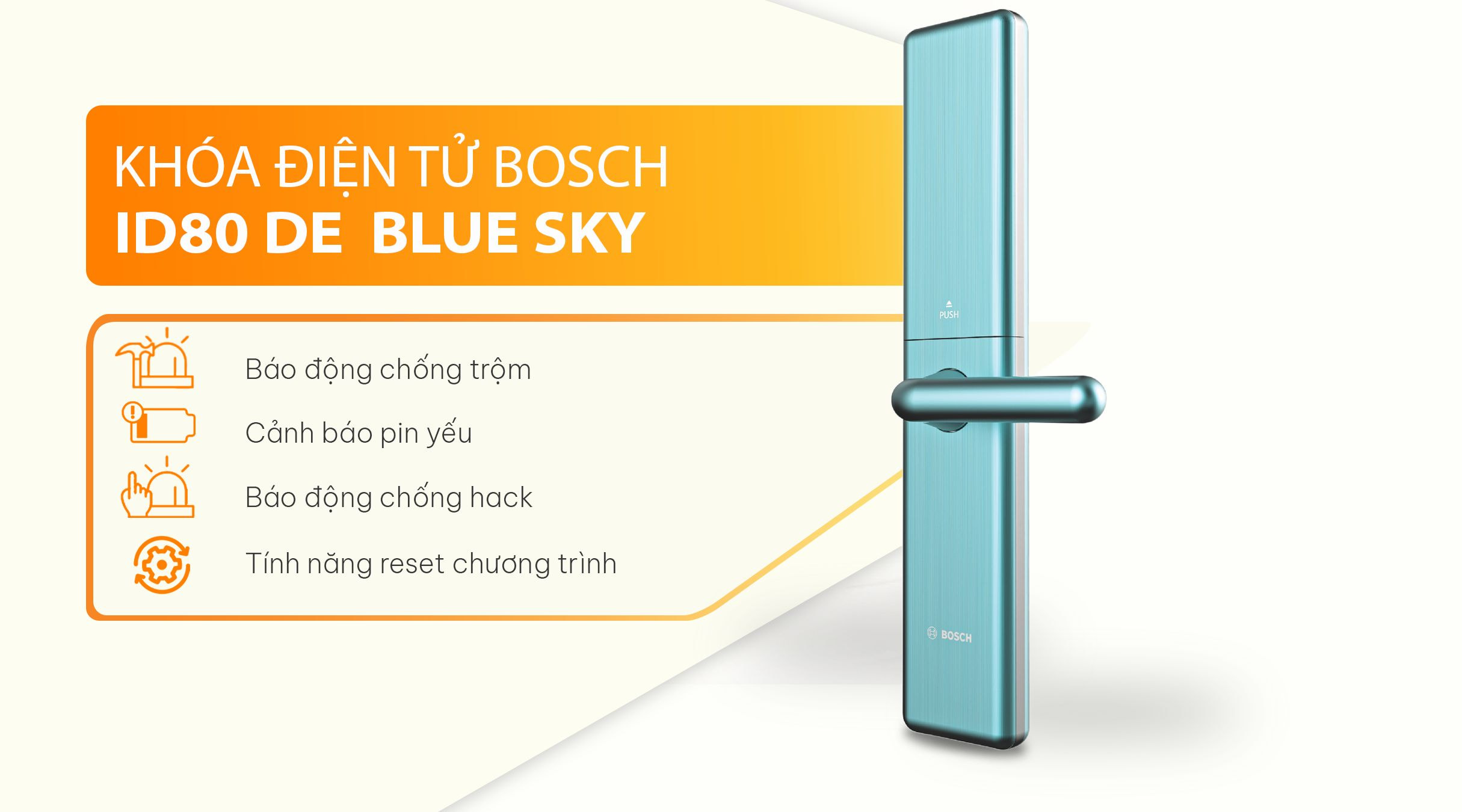 Tiện ích nâng cao khóa BOSCH ID80 DE XANH